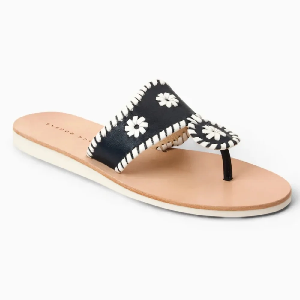Jack Rogers Navy Blue Boating Sandals Size 7 - Picture 1 of 7